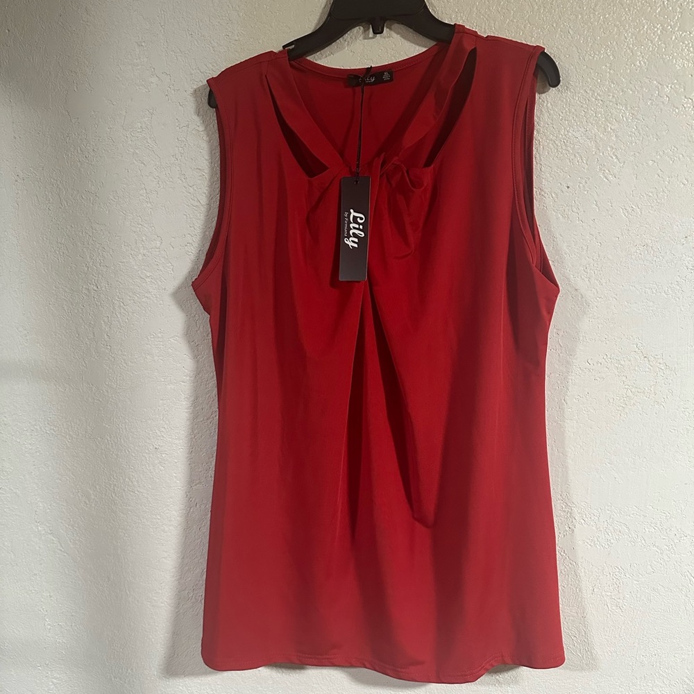 Sleeveless Red Women's Top